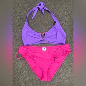 Shade & Shore Purple and Pink Bikini Set